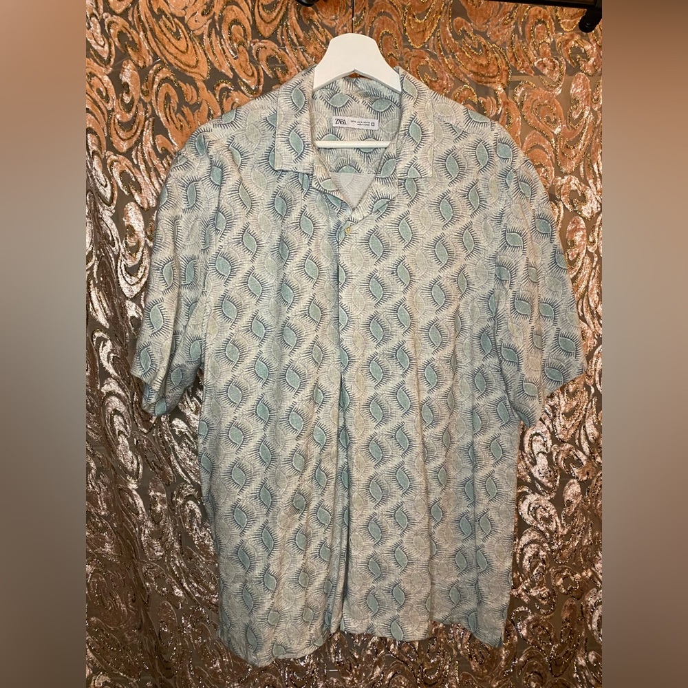 Zara Tribal Print Button Shirt